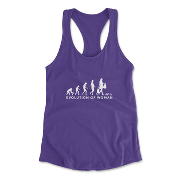 Female Evolution Womens Racerback Tank in Purple Rush color